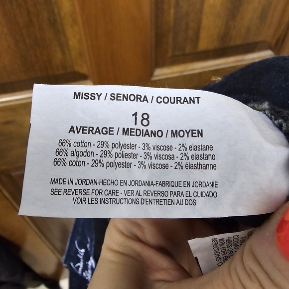 Gloria Vanderbilt Jeans with Slimming Effect Size 18 NWT - Picture 5 of 6